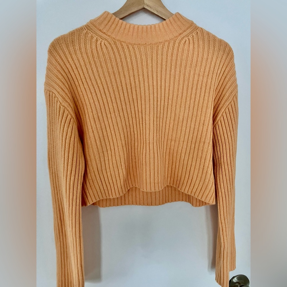 H&M Women's Ribbed Crew Neck crop top Sweater